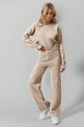 Checkered Knit Matching Set for Women