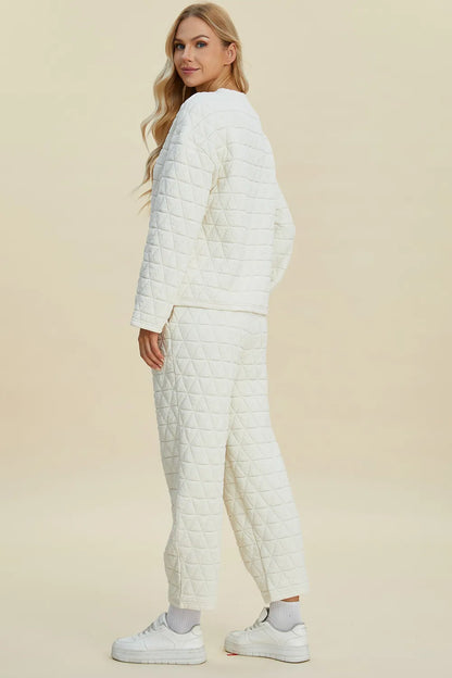 Cozy Ribbed Loungewear Set for Women - styled view