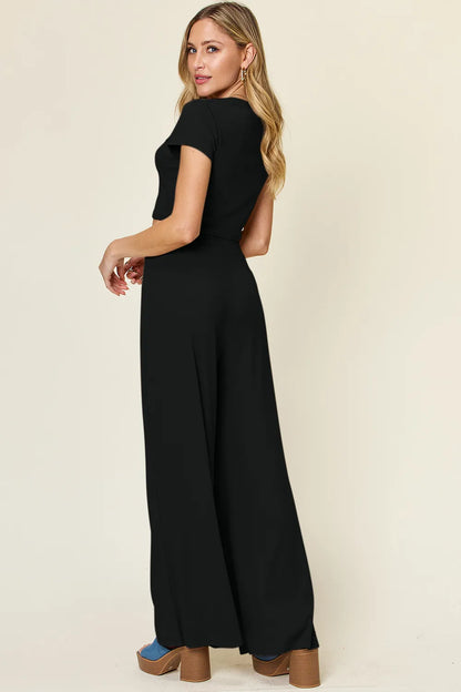 Everyday Round Neck 2-Piece Set for Women - fabric detail