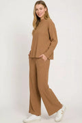 Deep Camel Sweater Set for Women