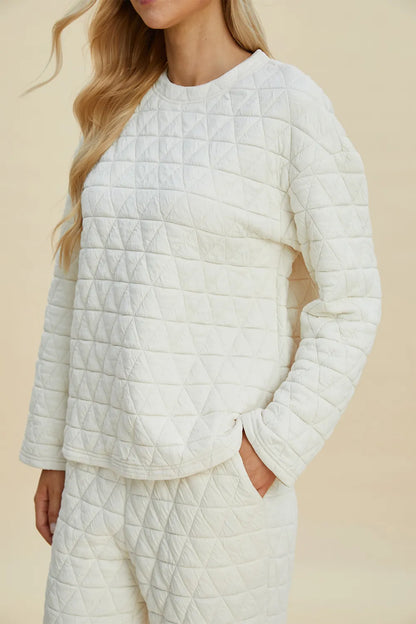 Cozy Ribbed Loungewear Set for Women - lifestyle photo
